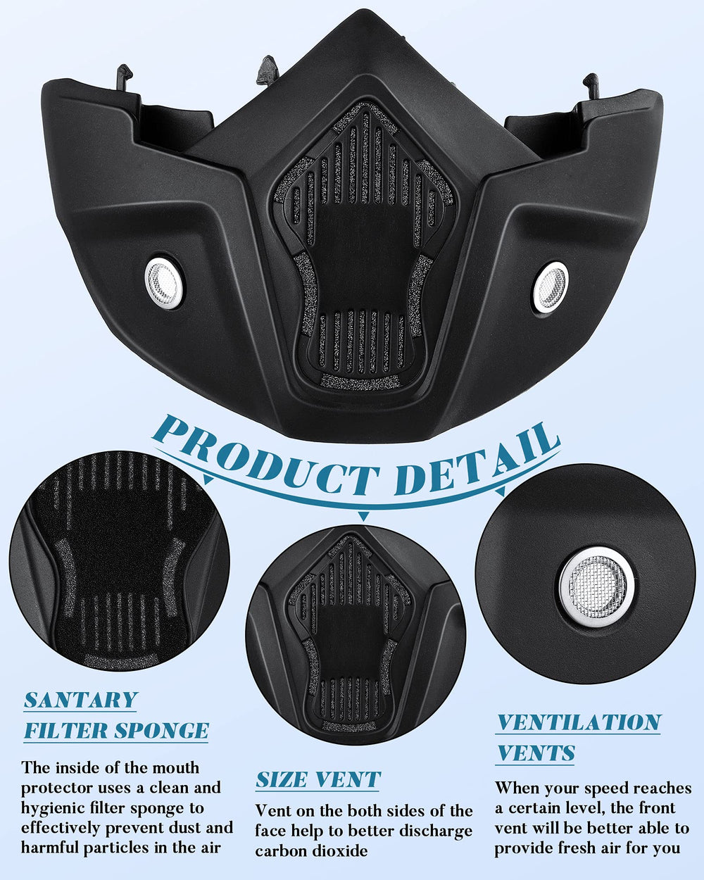Frienda detachable face mask for easy wear during activities
