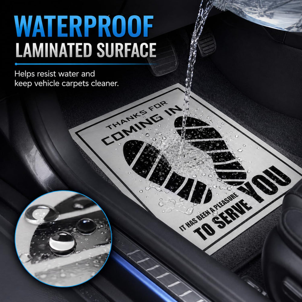 Frienda disposable floor mats suitable for fleet use to keep vehicles clean