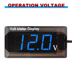 Frienda mini digital voltmeter shows 3-digit voltage at a glance.