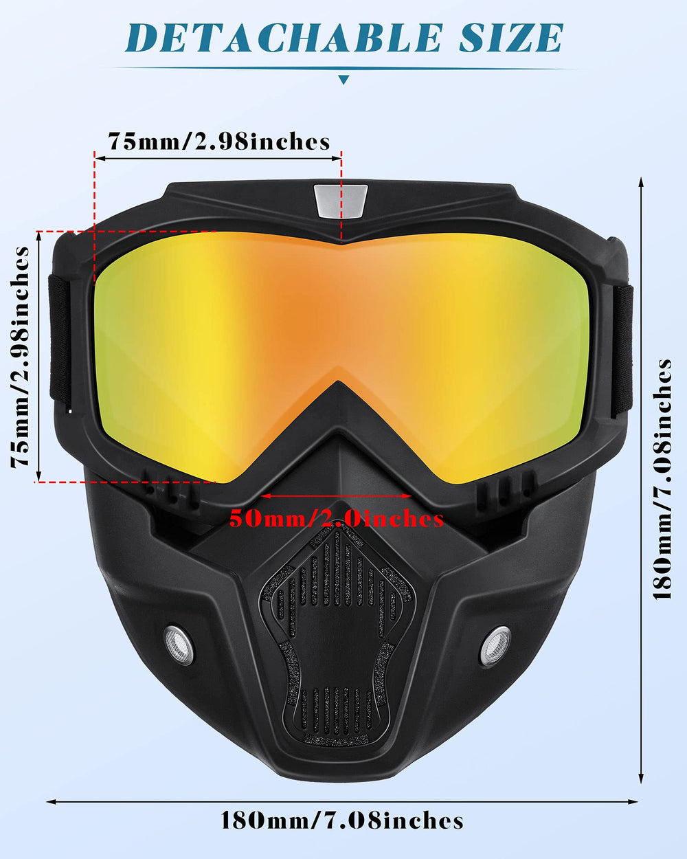 Frienda paintball mask with gold accent and secure fit for outdoor games
