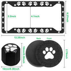 Frienda paw print tire valve caps guard wheels while adding whimsy.