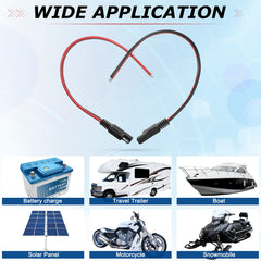 Frienda SAE connectors suitable for motorcycles, cars, solar panels, and trailers.