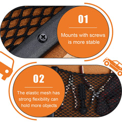 Frienda screw-fixed pocket installed on a vehicle surface for secure storage.