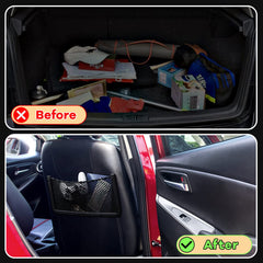 Frienda space-saving net pockets help store tools and drinks neatly.