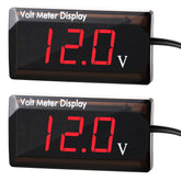 Frienda voltmeters 2pc set with red LED display for clear voltage monitoring.