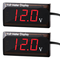 Frienda voltmeters 2pc set with red LED display for clear voltage monitoring.