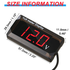 Frienda waterproof voltmeter for 12V systems keeps readings visible in wet conditions.