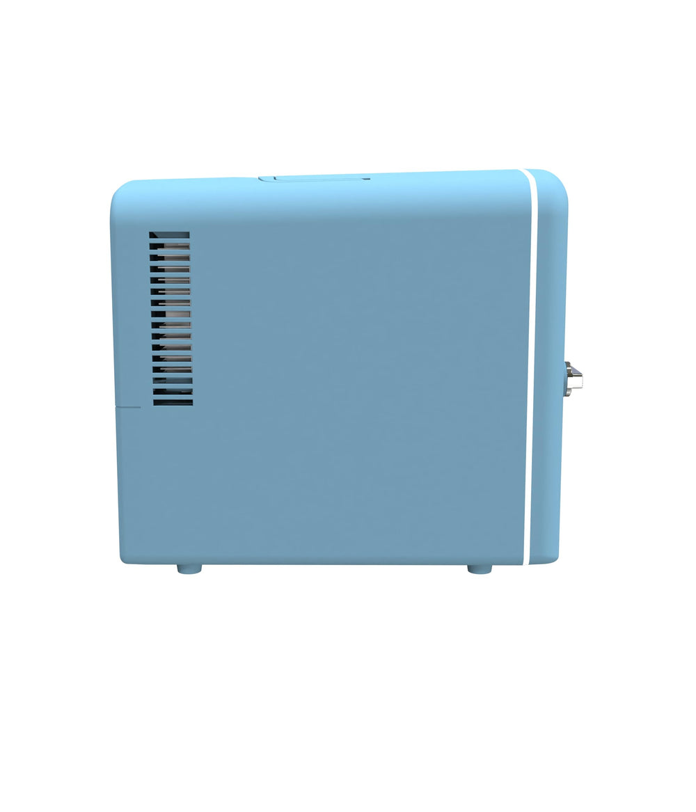 Frigidaire Retro Mini Fridge heavy-duty locking latch for secure transport.