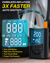 FRIWOLE air pump digital display shows precise pressure at a glance.
