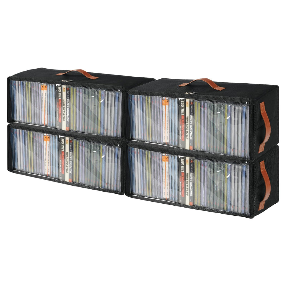 Frlanse 4-pack CD storage box with front window for quick access.
