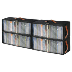 Frlanse 4-pack CD storage box with front window for quick access.