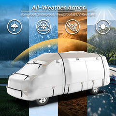 FRUNO Class B RV Cover rollable access panel for interior checks