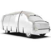 FRUNO RV cover front view showing a snug fit and weather protection