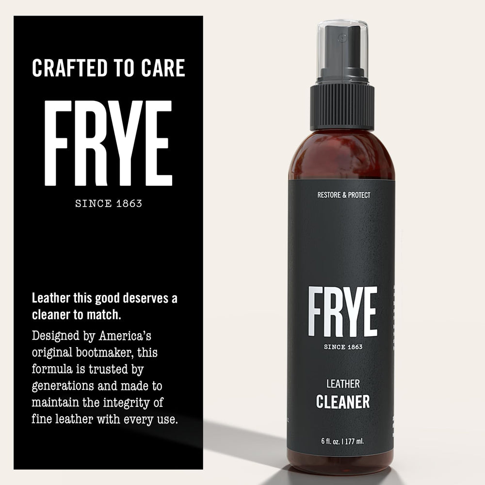 Frye USA made leather cleaner supporting easy home maintenance