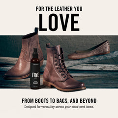 Frye leather cleaner cleans shoes and boots without drying