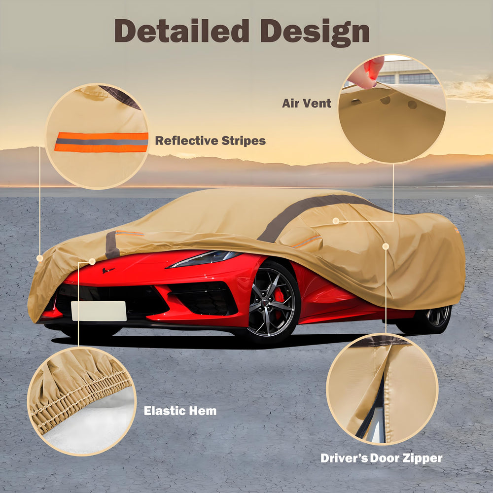 FSGRICH Corvette cover rear view shields against weather and debris.