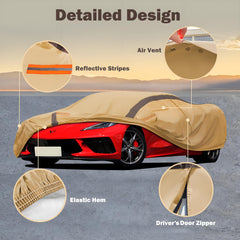 FSGRICH Corvette cover rear view shields against weather and debris.