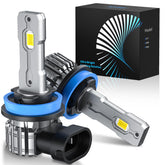 FTEVAR H11 fog light beam with 6000K cool white illumination for safer night driving
