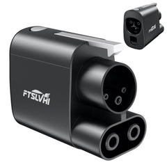 FTSLVHI NACS to CCS adapter in use at a charging station for fast, convenient EV charging