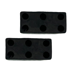 Black EPDM bumper close-up highlighting durable compact design.