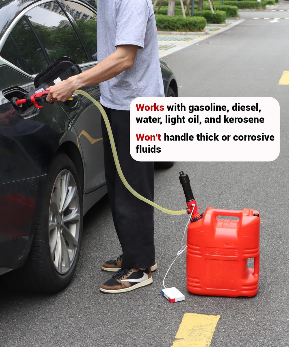 Fuelio fuel transfer pump in action for cars and boats.