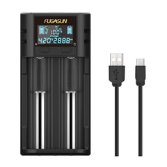 FUGASUN 21750/21700/18650 battery charger front view for home use