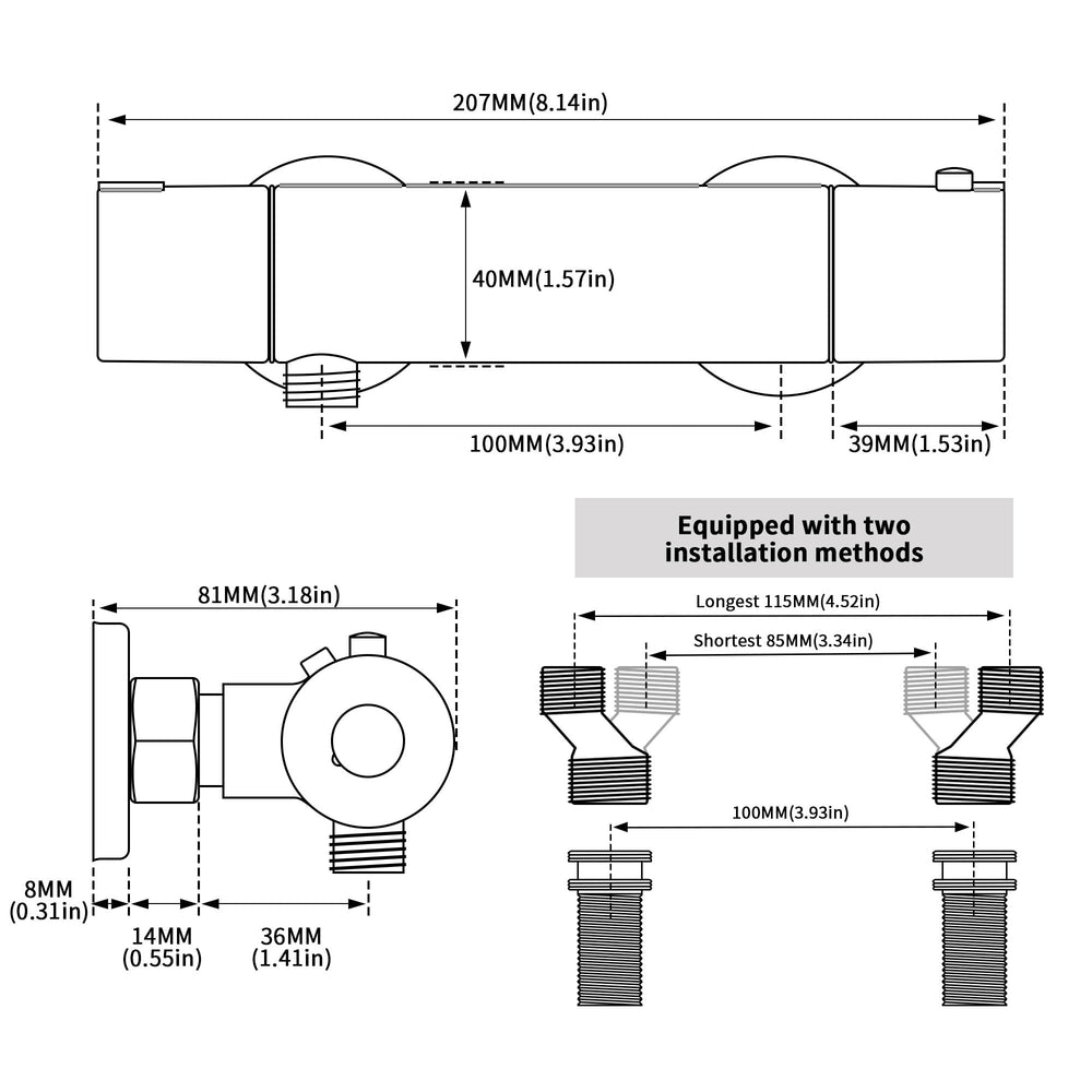FUGO dual-knob design enables precise water flow control.