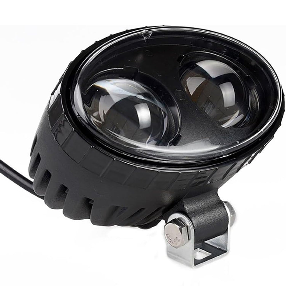 Fuguang blue forklift safety light mounted at the front improves vehicle signaling.