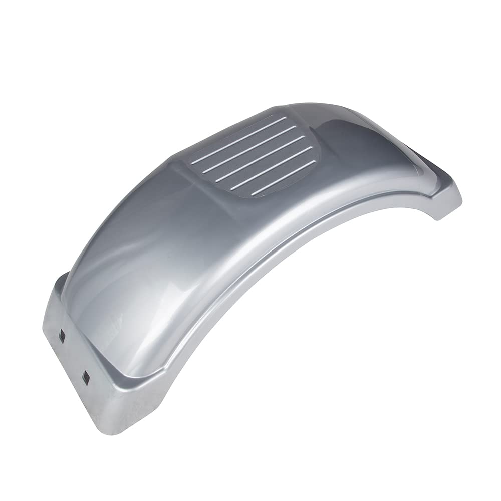 Fulton Trailer Fenders mounted on trailer showing 8-12 inch tire compatibility and secure fit