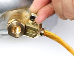 Fumoto F106SX forged brass and stainless steel construction.