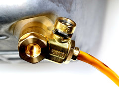 Fumoto F108SX valve open position ready to drain