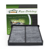 FUN-DRIVING FD811 cabin filter side view showing fitment for Mazda models with reliable airflow.