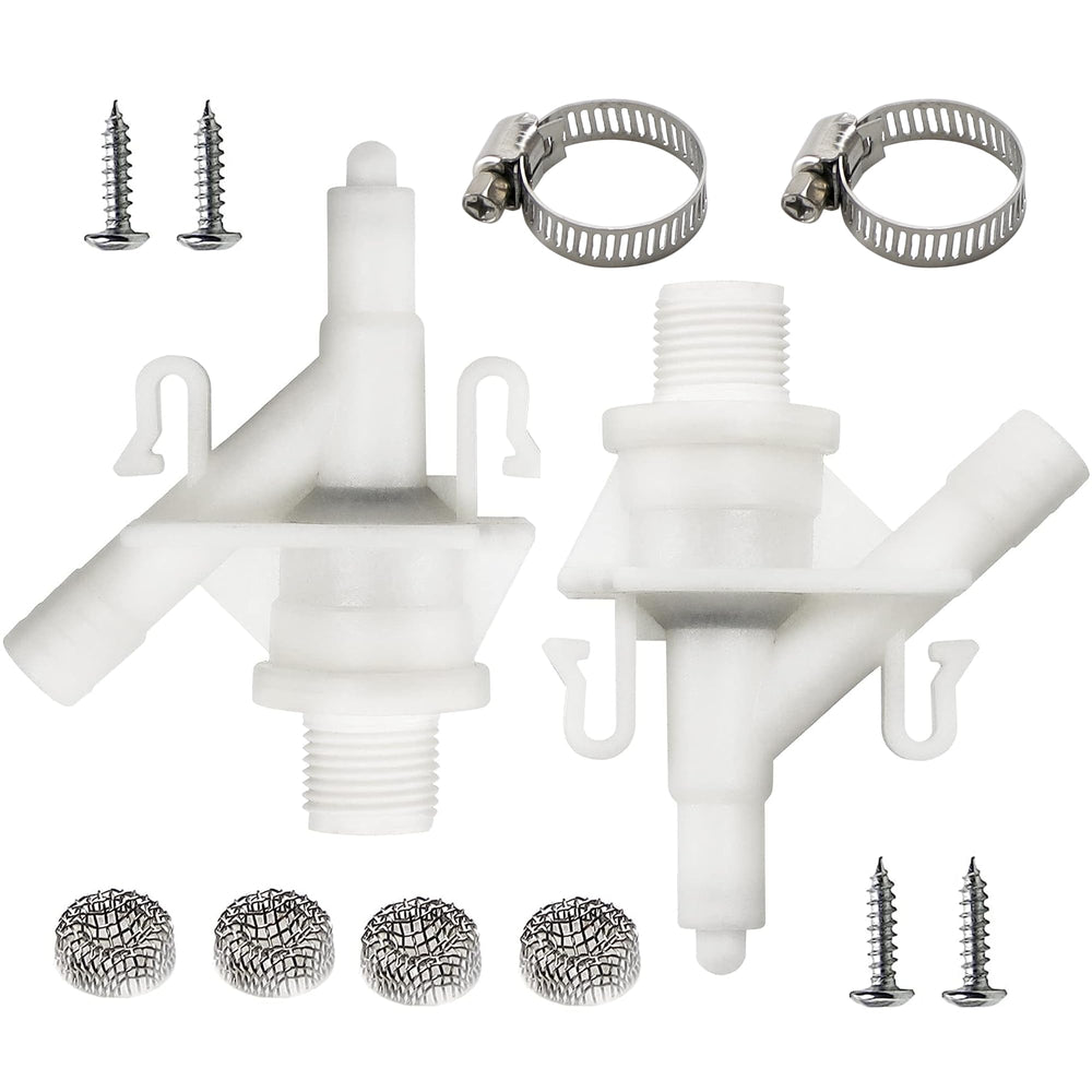 Funmit RV toilet valve water valve replacement showing secure seal and compatibility
