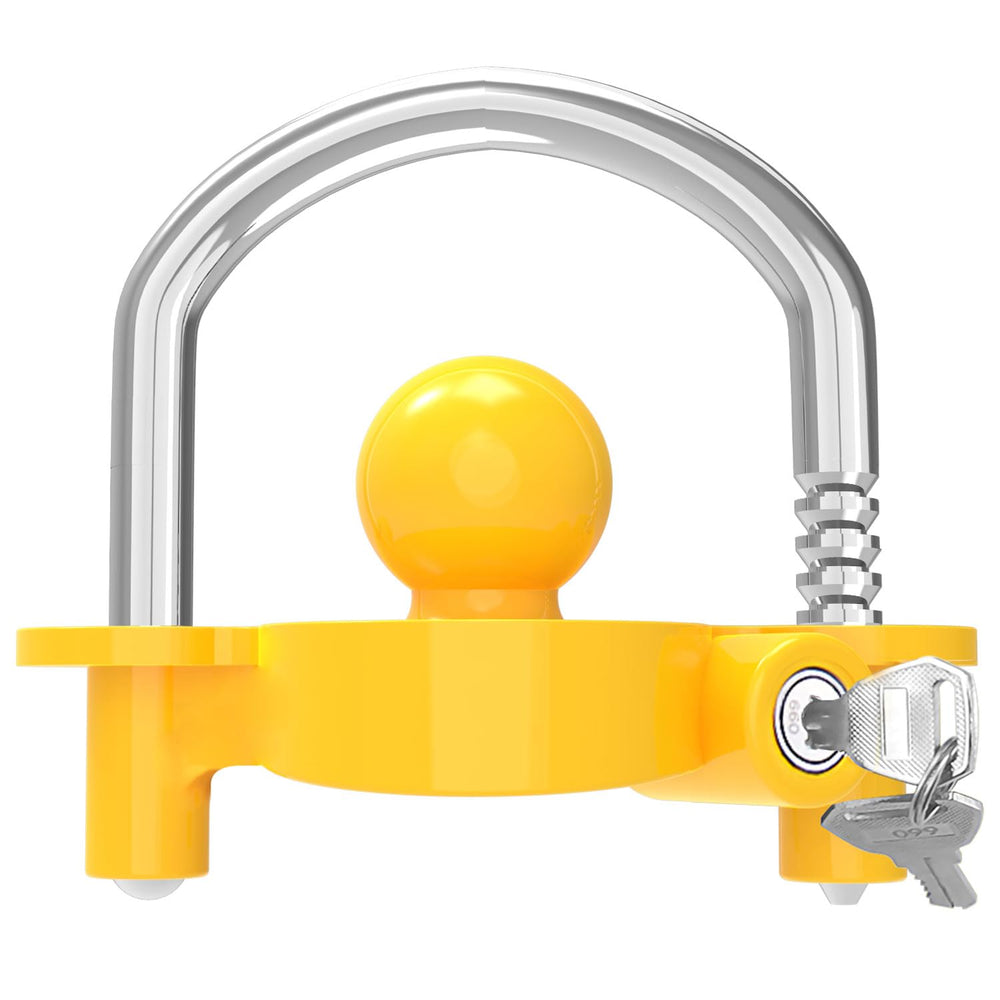 Funmit universal trailer lock on 1-7/8 inch coupler for theft deterrence