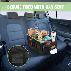FUNNy elf car seat organizer fits most vehicles with a non-slip base