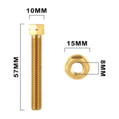 Funparts chain tensioner bolt on motorcycle showing KX/KLX compatibility