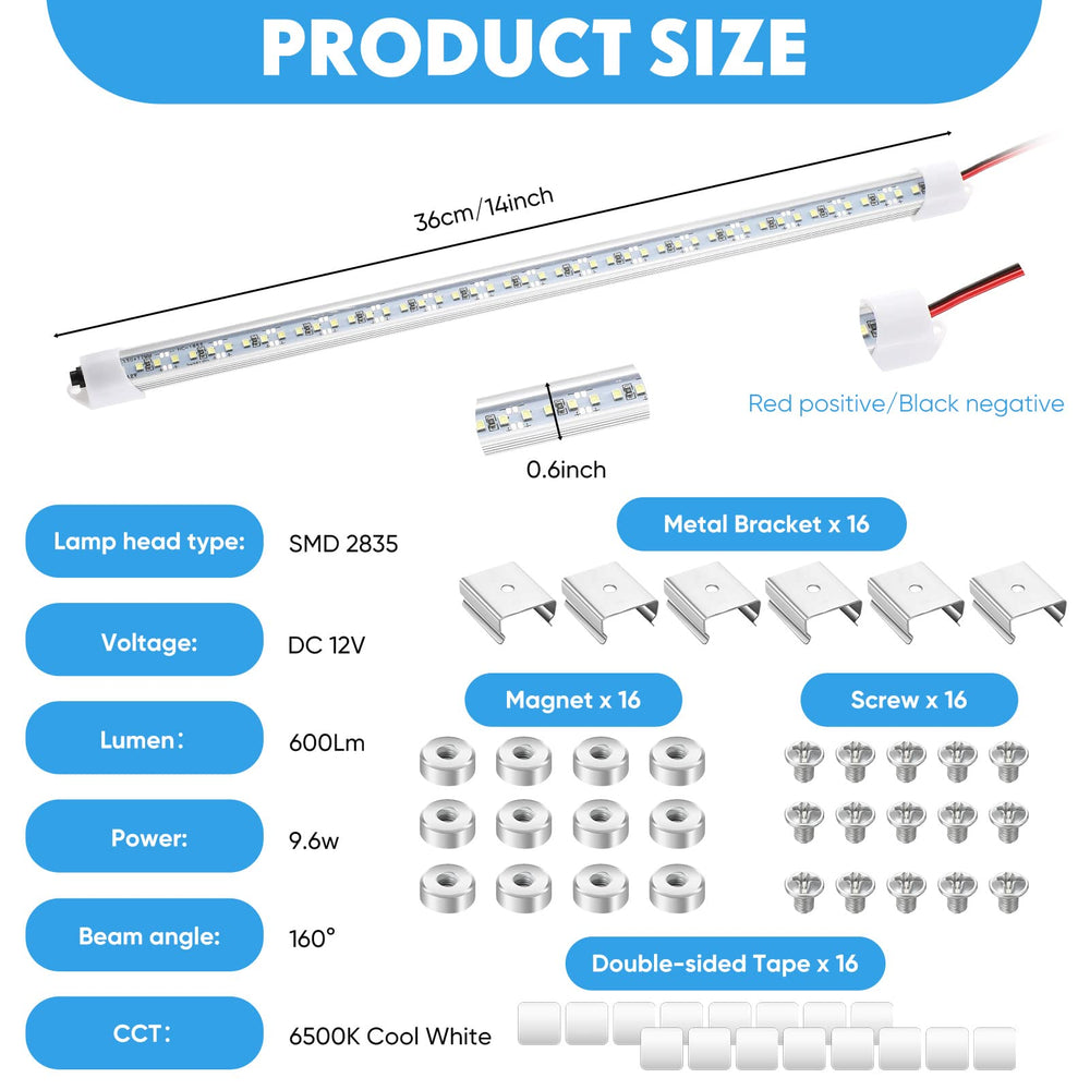 Funtery LED strip close-up shows durable aluminum alloy housing