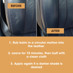 Leather Balm by Furniture Clinic provides lasting color and scratch resistance.