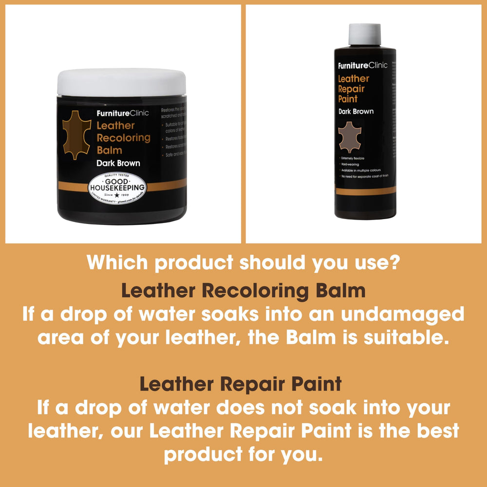 Furniture Clinic leather recoloring balm finish after application showing refreshed leather.