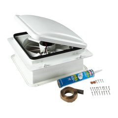 Furrion rooftop vent with lid closed for a sleek, weather-ready install.