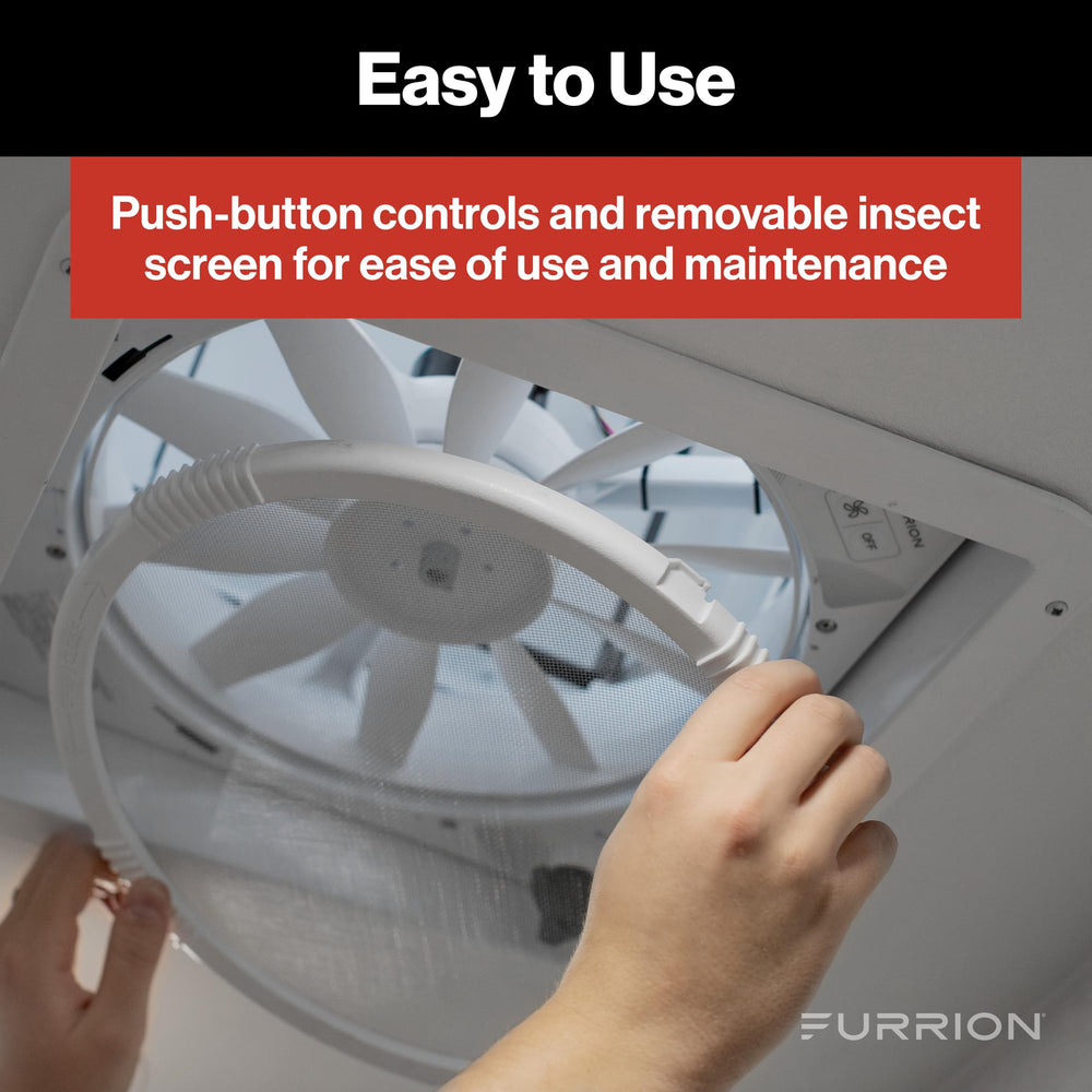 Open lid provides maximum exhaust when parked in warm climates.