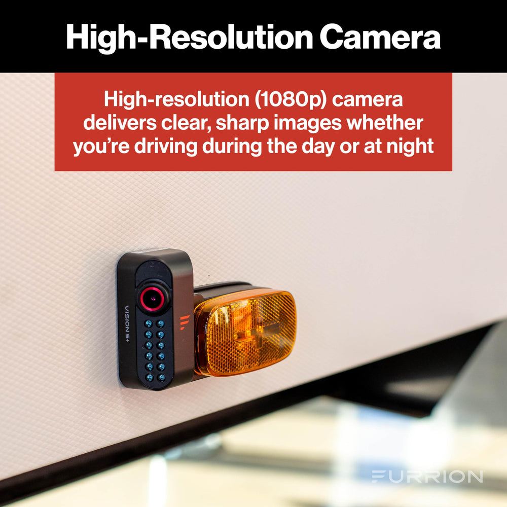 Furrion Vision S+ intelligent night vision detects motion for security while parked.