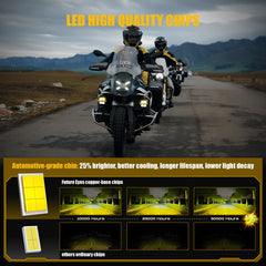 Future Eyes dual-beam setup in use for night riding and off-road visibility