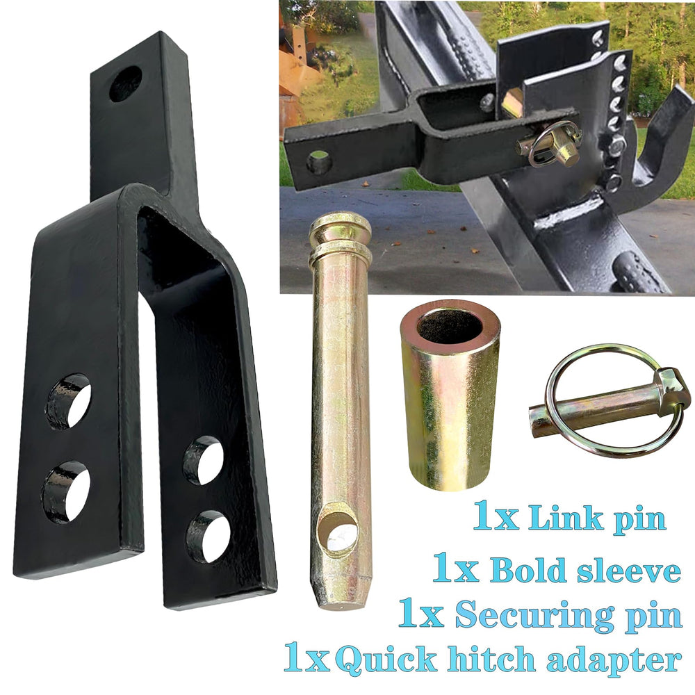 FUYEAR packaged hitch kit includes bolts, pins, and O-spring pin for quick setup