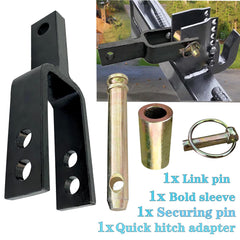 FUYEAR packaged hitch kit includes bolts, pins, and O-spring pin for quick setup