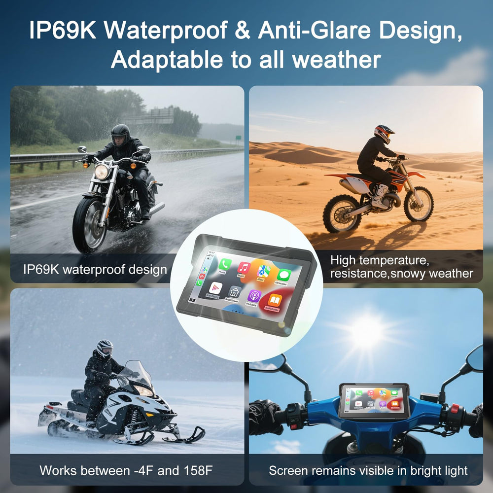 Fuyuadas easy installation bracket kit fits most motorcycles.