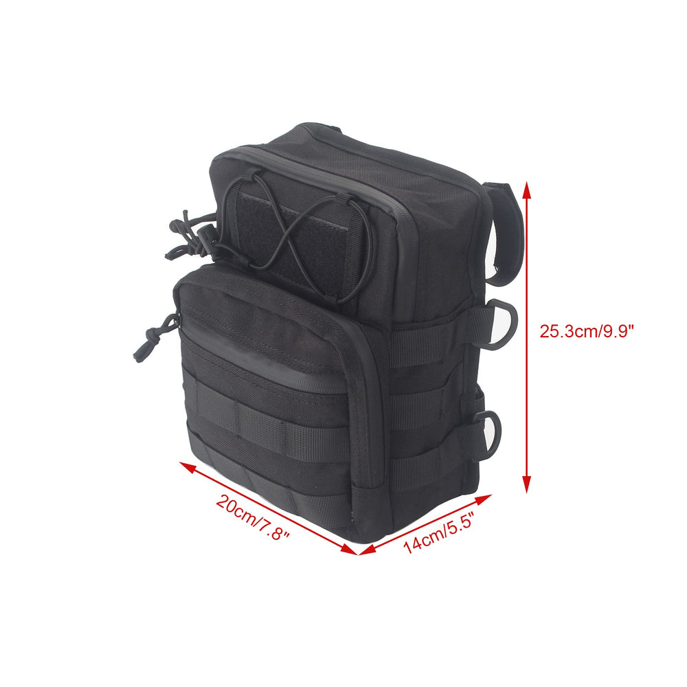 FVMOTO MOLLE front and back panels enable flexible mounting