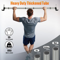 FVNANL heavy-duty steel rod close-up showing 0.8 mm thickness for sturdy support.