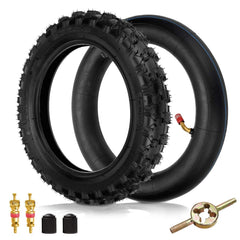 FVRITO 2.50-10 dirt bike tire with knobby tread for off-road grip.