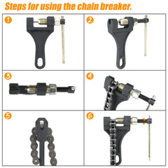 FVRITO 420 chain pack includes master links for straightforward setup.